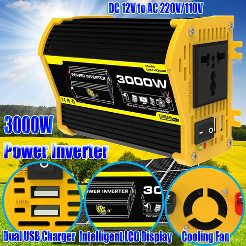 Kit De Panel Solar 50w Regulador De 50a Inversor 3000w 110v