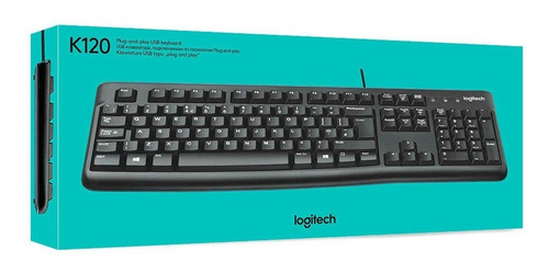 Imagen 1 de 3 de Teclado Español De Cable Usb K120 Resistente A Salpicadura