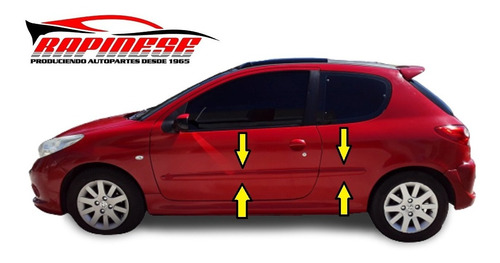 Peugeot 207 3 P 2013 Juego De Baguetas Para Pintar Rapinese