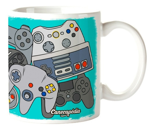 Caneca Vídeo Game Get A Life Gamer Nerd Geek Café Leite