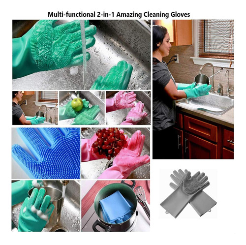 Guantes De Esponja De Limpieza De Lavavajillas Mágicas De De