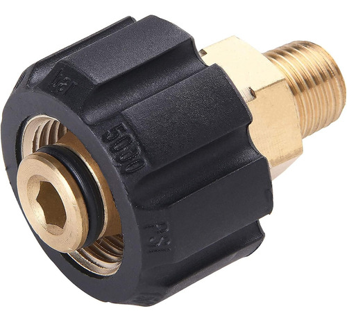 Adaptador Hembra Metrica M22 A Npt Macho 1/4  , 5000 Psi