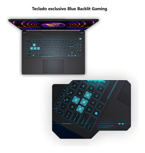 Laptop Gamer Msi Cyborg 15 Rtx 4050 I5 16gb 512ssd + Mochila Negro