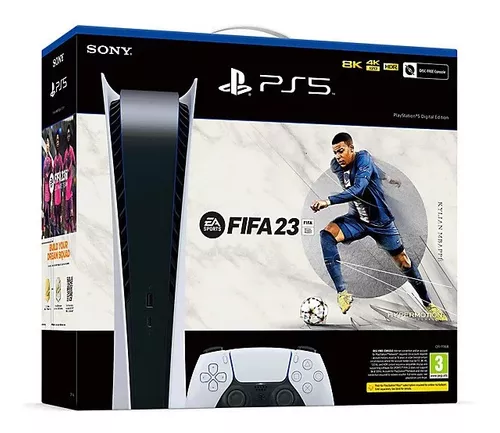 Sony PlayStation 5 Digital 825GB FIFA 23 Bundle color blanco y