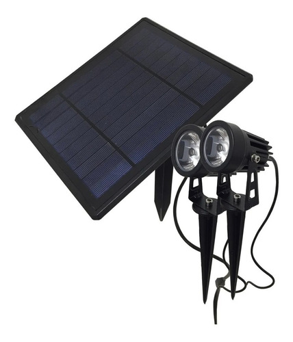 Kit Solar 2 Estacas 2w + Panel Solar Cableado Aluminio