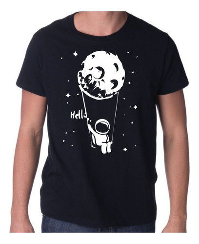 Remera Luna Astronauta Nasa Ideal Regalo Enamorados Hamaca