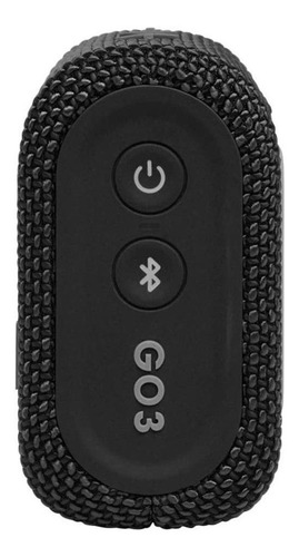 Imagen 5 de 10 de Parlante JBL Go 3 portátil con bluetooth waterproof negro 110V/220V