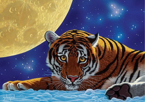 Rompecabezas Tiger Moon 500 Piezas, Art Puzzle