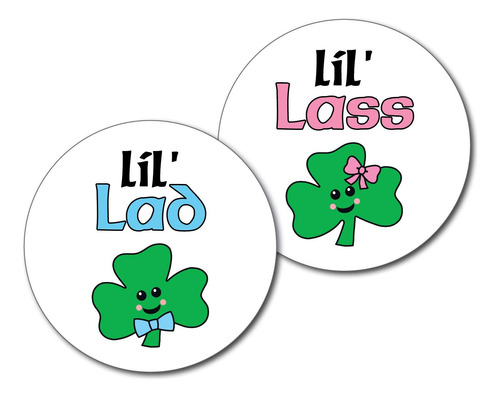  36 2.5 Pulgadas Shamrock Lil Lad Y Lass Fiesta De Reve...