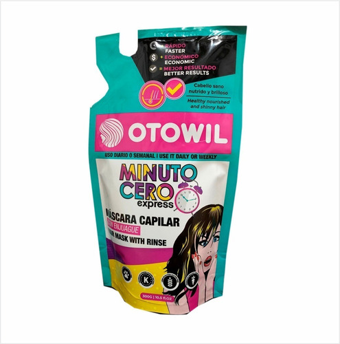 Imagen 1 de 4 de Doypack Minuto Cero Máscara Capilar Otowil X250g