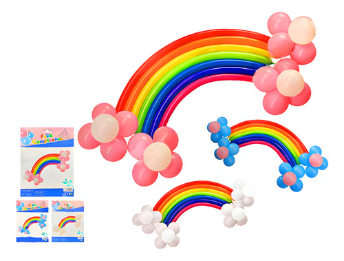 Set De Globo Arco Iris - Celebra Con Colores Vibrantes