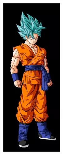 Adesivo Decorativo Parede Dragon Ball Z Goku Madeira Oferta