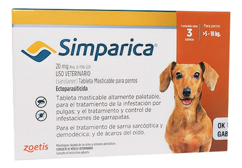 Simparica - Perros De 5,1 Hasta 10 Kg