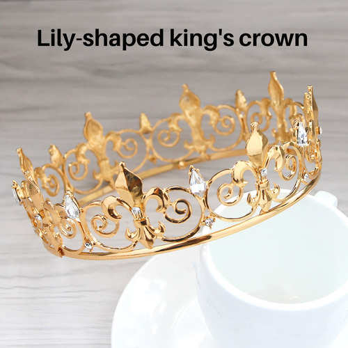Royal King Crown For Men - Metal Prince Crowns And Tiaras