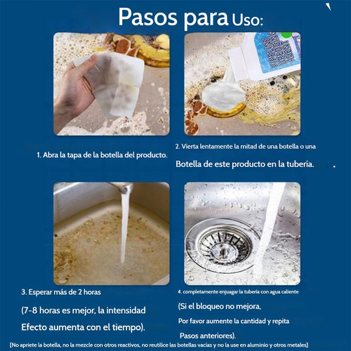 Agente De Dragado De Tuberías, Rápido Y Eficaz, 1 Pieza