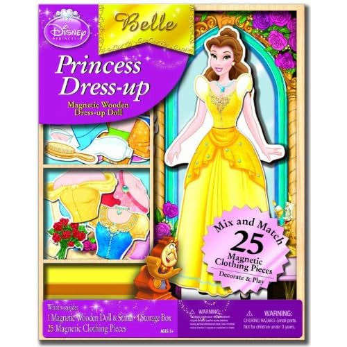 Disney Princess Belle Kit De Vestir De Muñeca Magnéti...