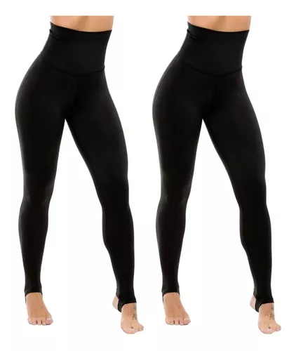 KIT 4 CALÇAS LEGGING FEMININA CÓS ALTO SUPLEX ACADEMIA FITNESS