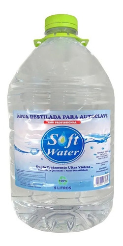 Água Destilada 5 Litros P/ Autoclave Cpap - Soft Water Água