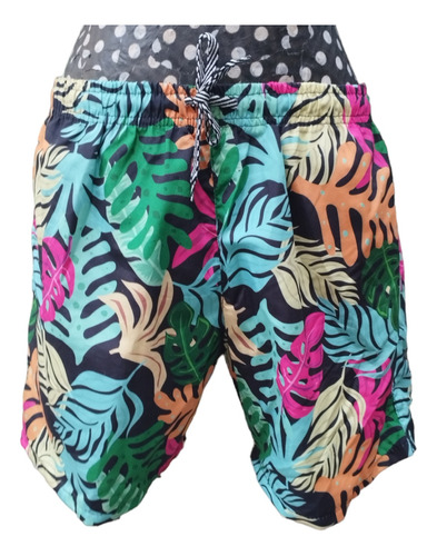 Malla Hombre Short Pantalón Corto Microfibra Hawaianos 2 A 6