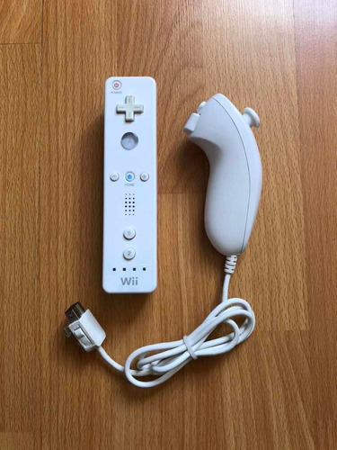 Control Wii Original Blanco + Nunchuk Original