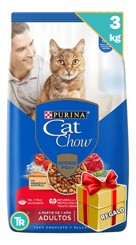 Comida Cat Chow Gato Adulto 3 Kg C/salsa 