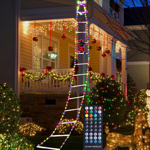 Luces De Escalera De Papá Noel Para Decoración De Campanas N