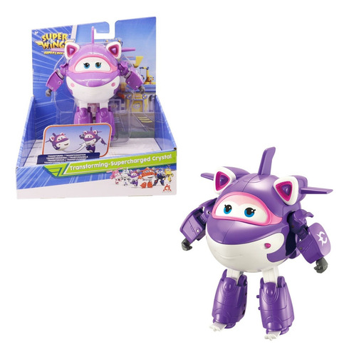 Super Wings Transformável Supercharged Crystal Roxo Br1891