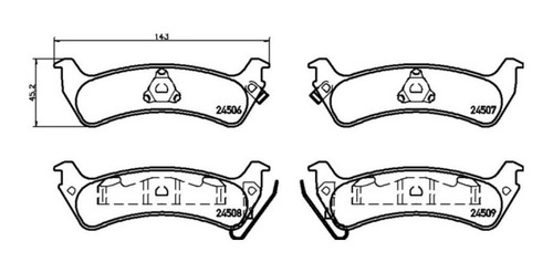 Pastilla Freno Trasera Jeep Grand Cherokee 1994-1998 Zj