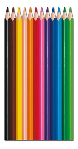 Imagen 2 de 4 de Lapices De Colores Jumbo Plast Color Peps Strong X12 Maped