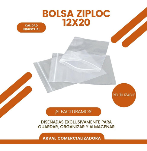 Bolsita Cierre Zipper 12x20 Ziper Cierre Hermetico