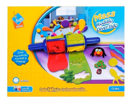 Juego De Masa Herramienta Rodillo Divertido El Duende Azul Color Multicolor