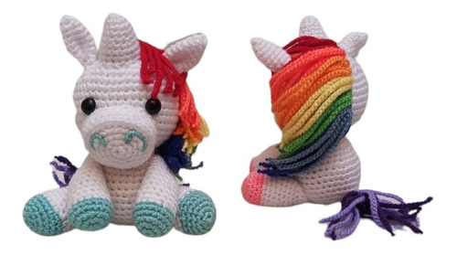 Unicornio Peluche Amigurumi Tejido A Crochet