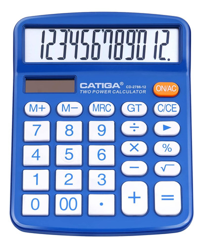 Calculadora De Escritorio Catiga 12 Digitos Cd-2786 Azul