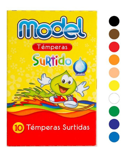 Temperas Model X 10 Colores Pack X12 Cajas