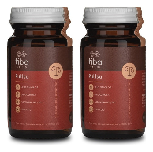 Duo Pack Balance Sanguíneo Pultsu 60 Cápsulas | Tiba Salud Sabor Natural