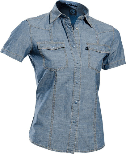 Camisa Denim  Light Blue  Manga Corta Ref: Mc17-91