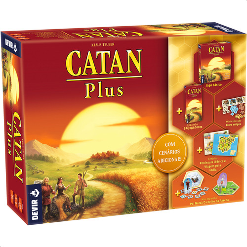 Catan Plus Big Box Jogo De Tabuleiro Nova Edição Português