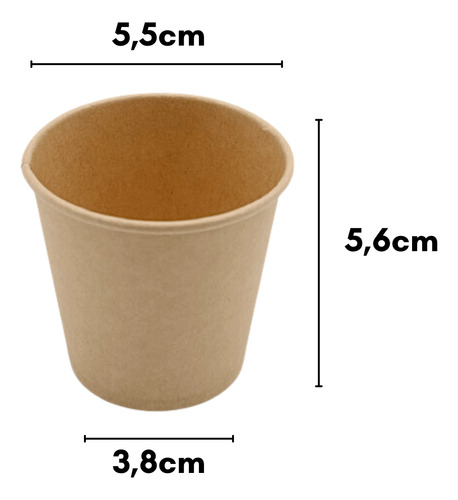Copo Papel Kraft 85ml C/ 200un Térmico Cafe Agua Cha