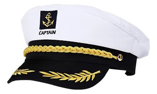 Gorro Ajustable Capitan Marinero Sombrero Gorra Yate Barco