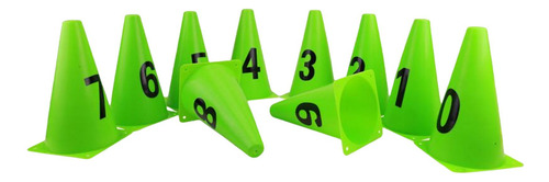 10x Digital Marker Buckets Flags Sports Cones For Green
