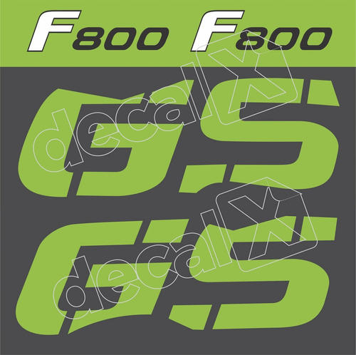 Kit Emblemas Adesivo Compatível Com F800gs Verde 2012 F80010