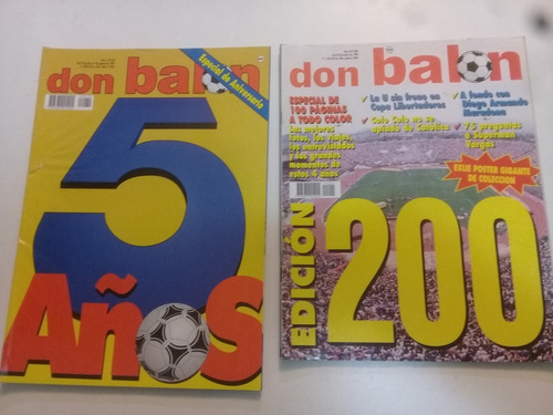 Revista Don Balon - Especial N° 200 - 5 Años Y N° 400- 