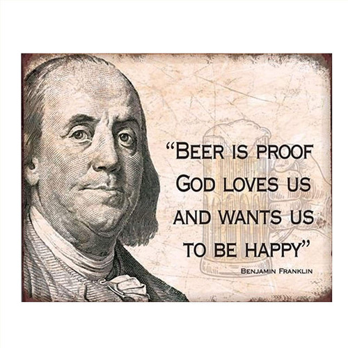  Beer Is Proof-god Wants Us Happy  - 10 X 8  - Gracioso Cart