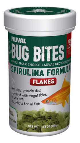 Fluval Bug Bites - Alimento Para Peces Con Espirulina, Copos