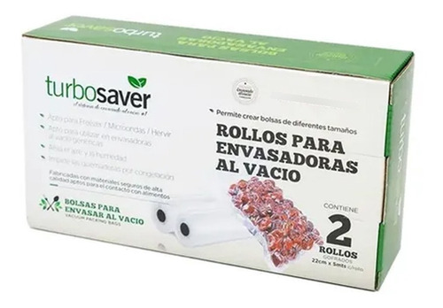 Rollos Para Envasadora Al Vacío Turbosaver 2 Unid 28cmx5mts