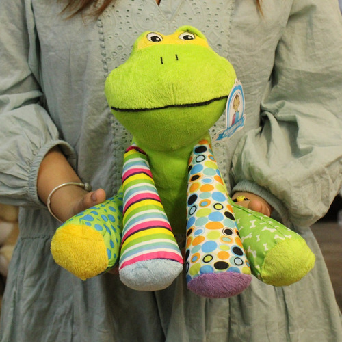 Rana Ranita De Peluche De Colores Dots Suave Pelucheria