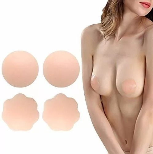 2 Pares Nipple Cubre Tapa Pezones Nude Silicone Escotes Body