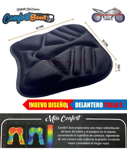 Cojines Para Viaje Moto Talla S Memory Foam Comfort Seat