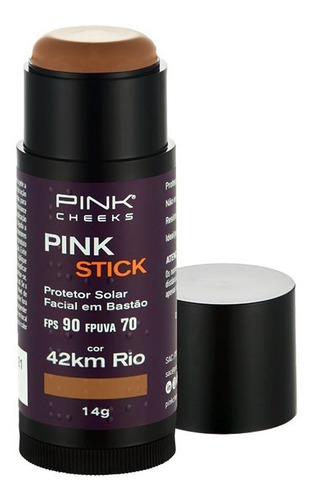 Imagem 1 de 6 de Pink Stick Protetor Solar E Base Fps 90 Pink Cheeks 42km Rio