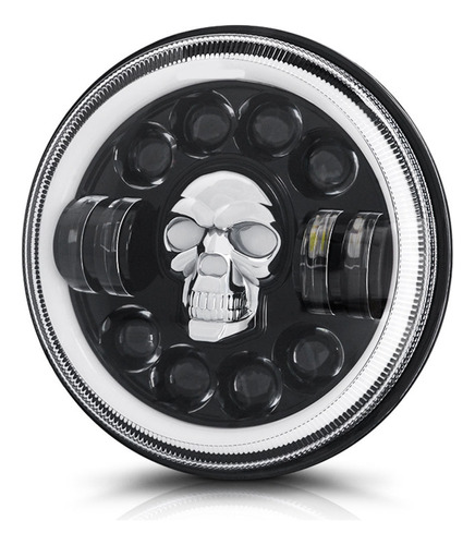 Nuevos Faros Led Skull De 7 Pulgadas Para Wrangler Off-road